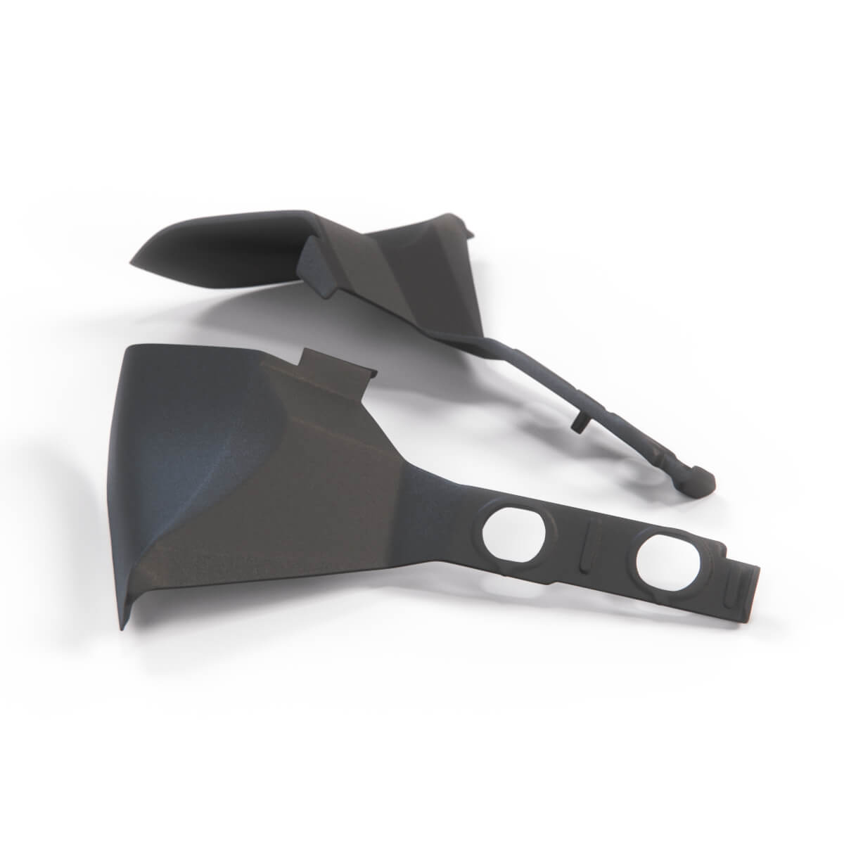 Honda Civic Hatchback Ef Rear Roof Wing Covers Set of 2 Black — view 4