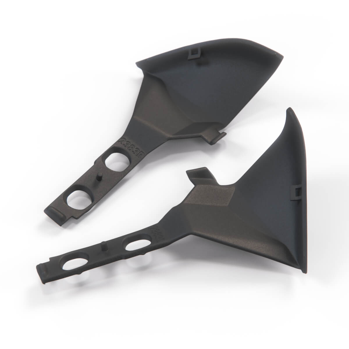 Honda Civic Hatchback Ef Rear Roof Wing Covers Set of 2 Black — view 2