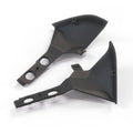 Honda Civic Hatchback Ef Rear Roof Wing Covers Set of 2 Black