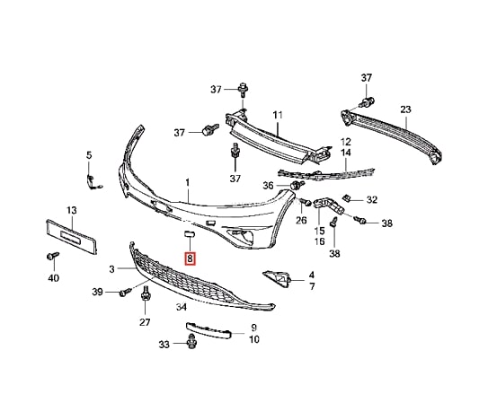 Honda Civic MK8 Front Bumper Tow Eye Hook Hole Cover Trim Left or Right Black 71109 SMG — view 4