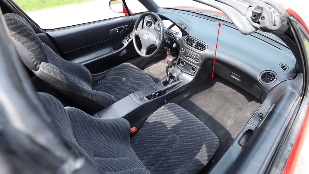 Honda Del Sol Dash Center Bolt Cap Black — view 5