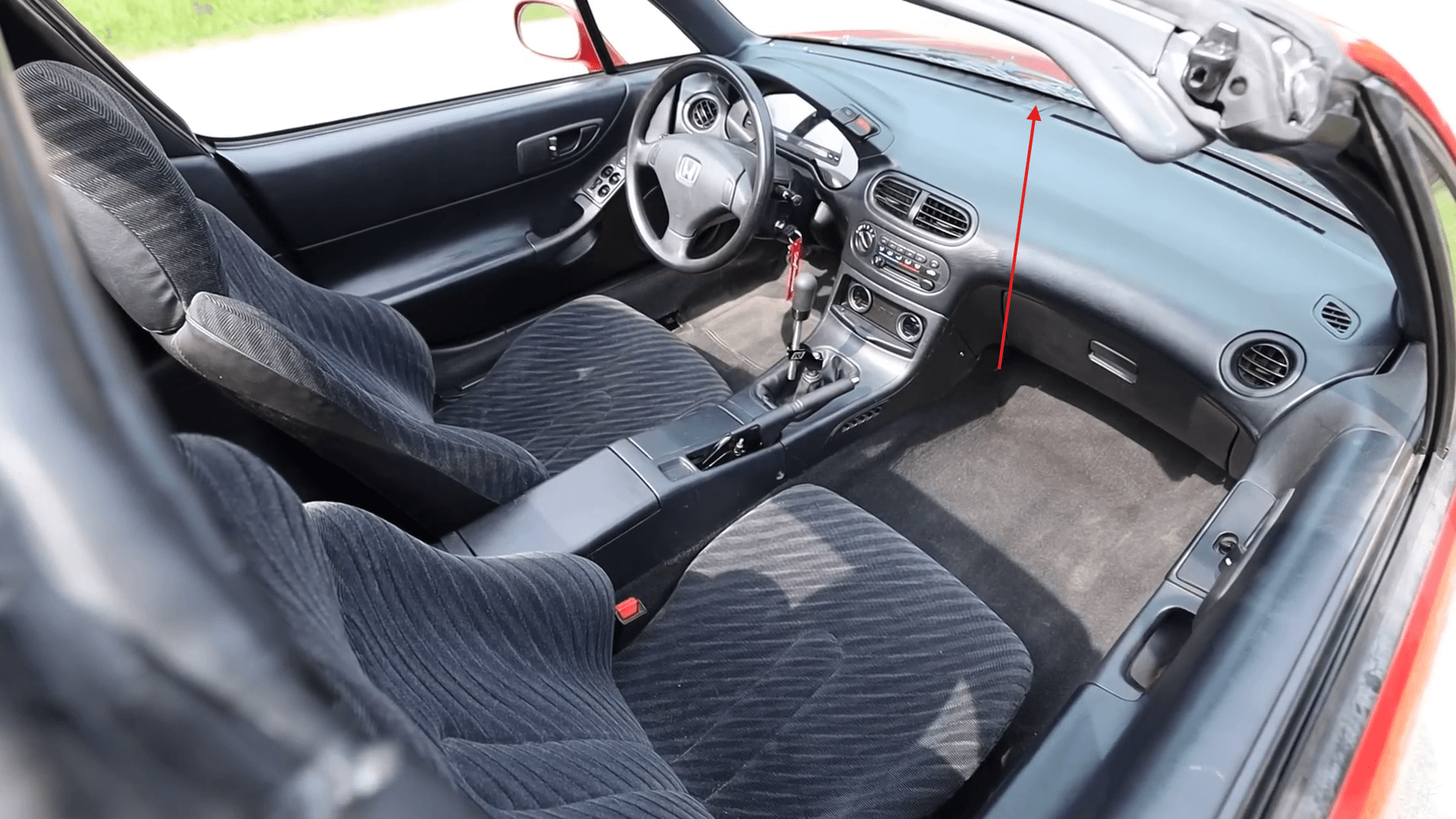 Honda Del Sol Dash Center Bolt Cap Black — view 5