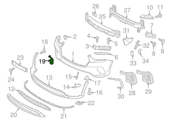Hyundai Grand i10 Front Tow Hook Cover Black 86519-B8AA — view 4