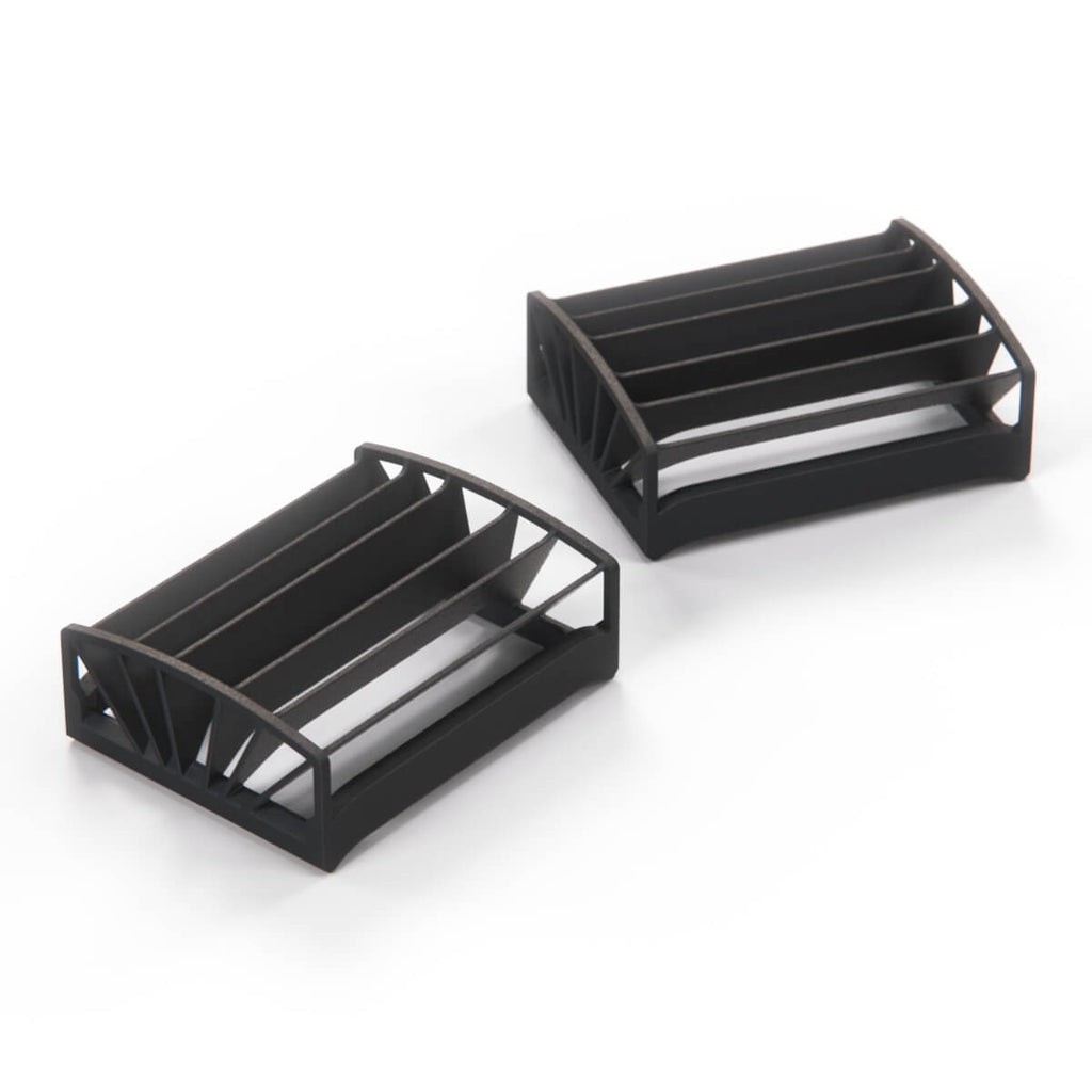 Jaguar E-TYPE Directional Air Vent Cover Set of 2 Black BD25734 BD25733 — view 2