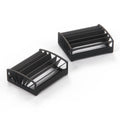 Jaguar E-TYPE Directional Air Vent Cover Set of 2 Black BD25734 BD25733