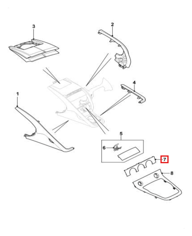 Jaguar F-Type X152 AC Climate Control Panel Trim Bezel Black (T2R20740 EX53046A04BB) — view 4