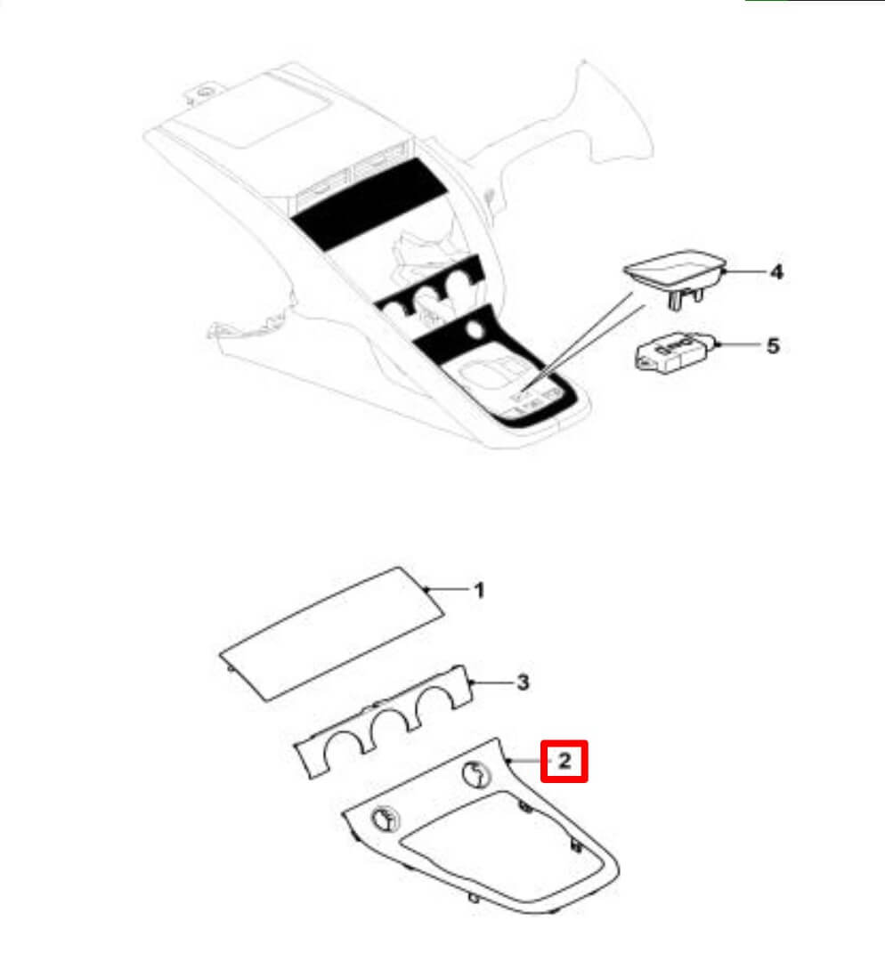 Jaguar X152 F-TYPE Auto Gear Selector Surround Trim LHD or RHD Black (JX53045B44AA) — view 4