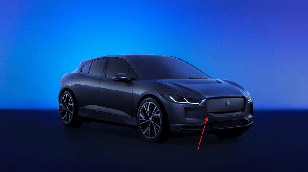 Jaguar I-pace Front Bumper Tow Hook Cover Cap Primed (J9D317F011AW) — view 5