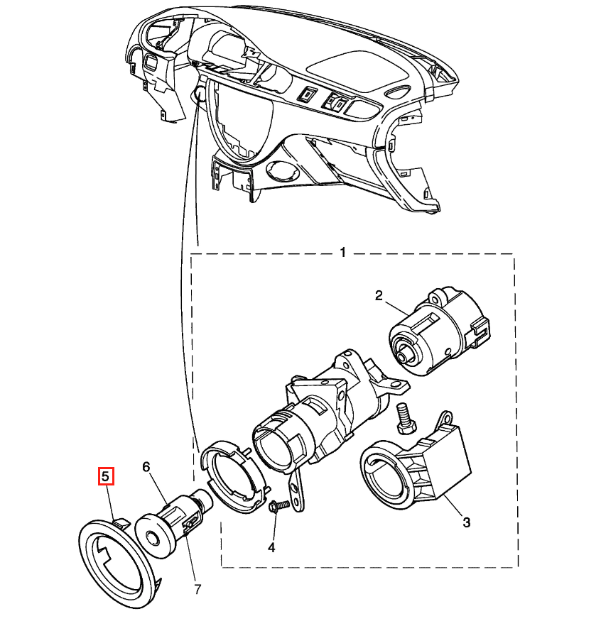 Jaguar S Type Ignition Switch Bezel All Colours (XR833139 / XR839119) — view 4