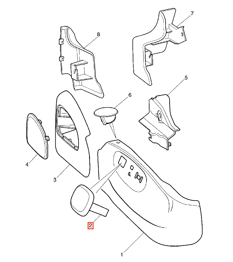 Jaguar S Type Seat Switch Blank Cover All Colours (XR810927) — view 4