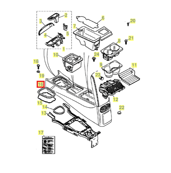 Jaguar S-Type (X200) Centre Console J-Gate Finisher Chrome Bezel (JLM21143) — view 4