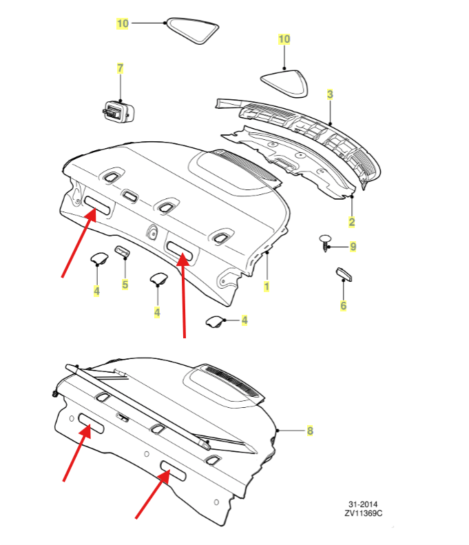 Jaguar X200 S-TYPE Xf X-TYPE Rear Rear Seat Latch Covers Set of 2 Grafit Left or Right — view 5