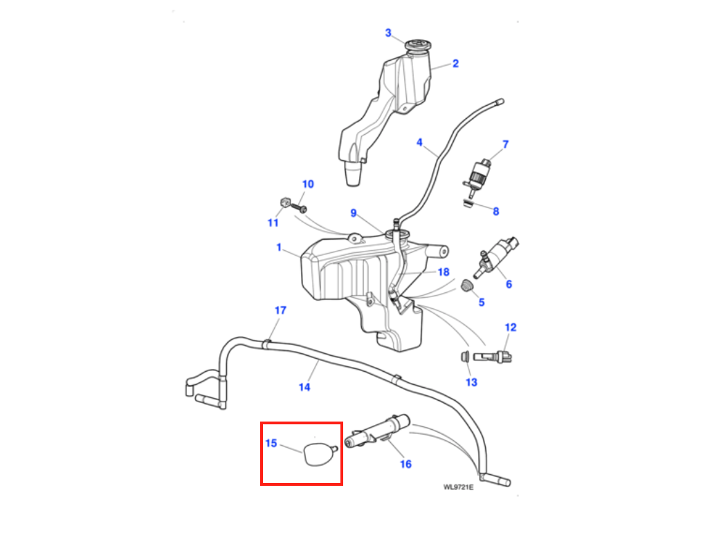 Jaguar X-Type FaceLift Headlight Washer Cover Left And Right Headlamp Wash Jet Primed C2S49829XXX / C2S49830XXX — view 3