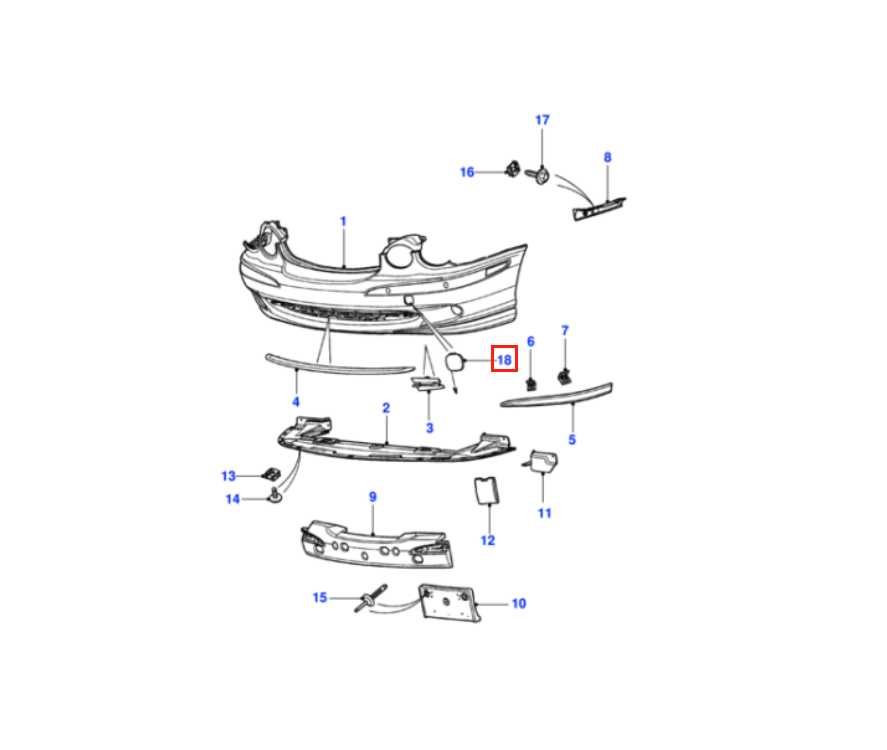 Jaguar X-Type Front Bumper Towing Eye Cover Primed C2S27556XXX — view 4