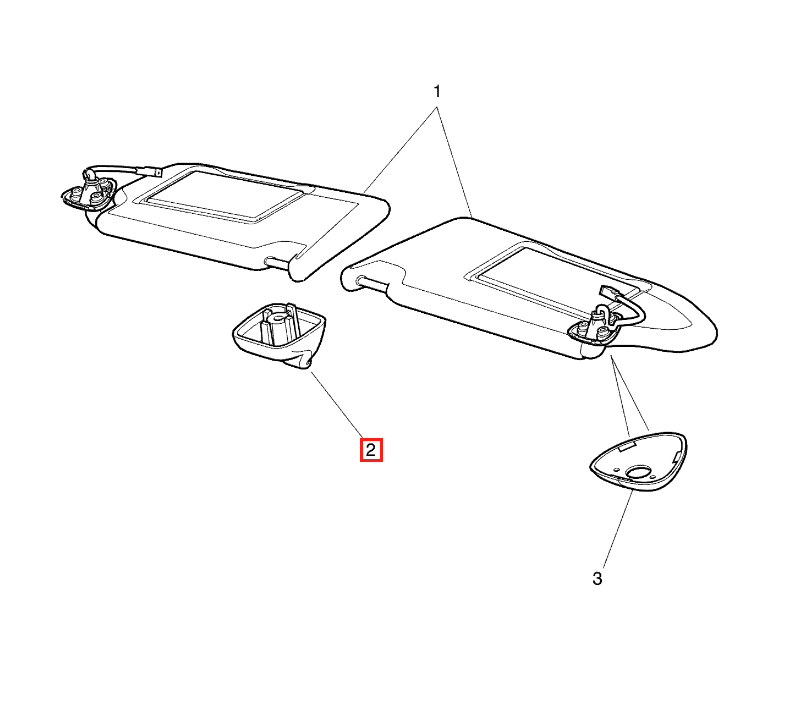 Jaguar X Type Sun Visor Hook Set of 2 All Colours (C2S2222SEL) — view 4