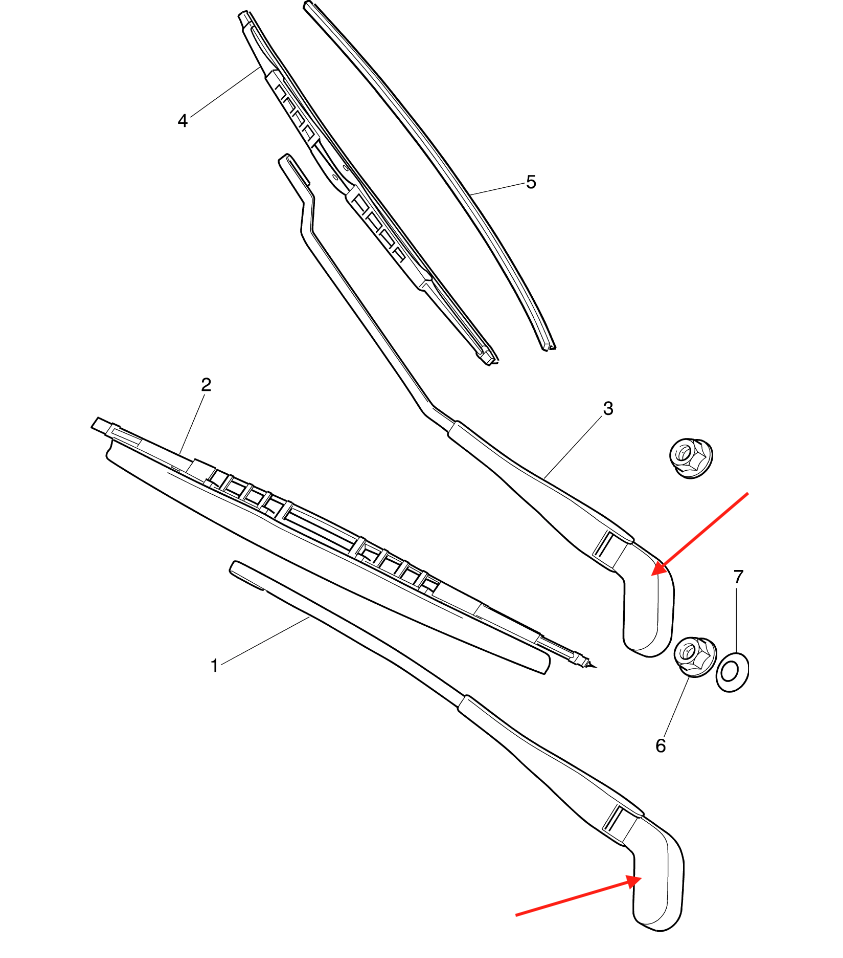 Jaguar X-Type Wiper Arm Cover Set of 2 Black (C2S1706) — view 4