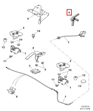 Jaguar X250 Xf Bonnet Release Handle Black C2p3592 — view 4