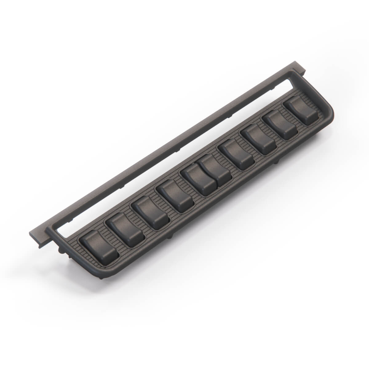 Jaguar XJ Series 1 / Jaguar E-Type Series 3 Centre Console Switch Housing Panel (C28616) — view 2