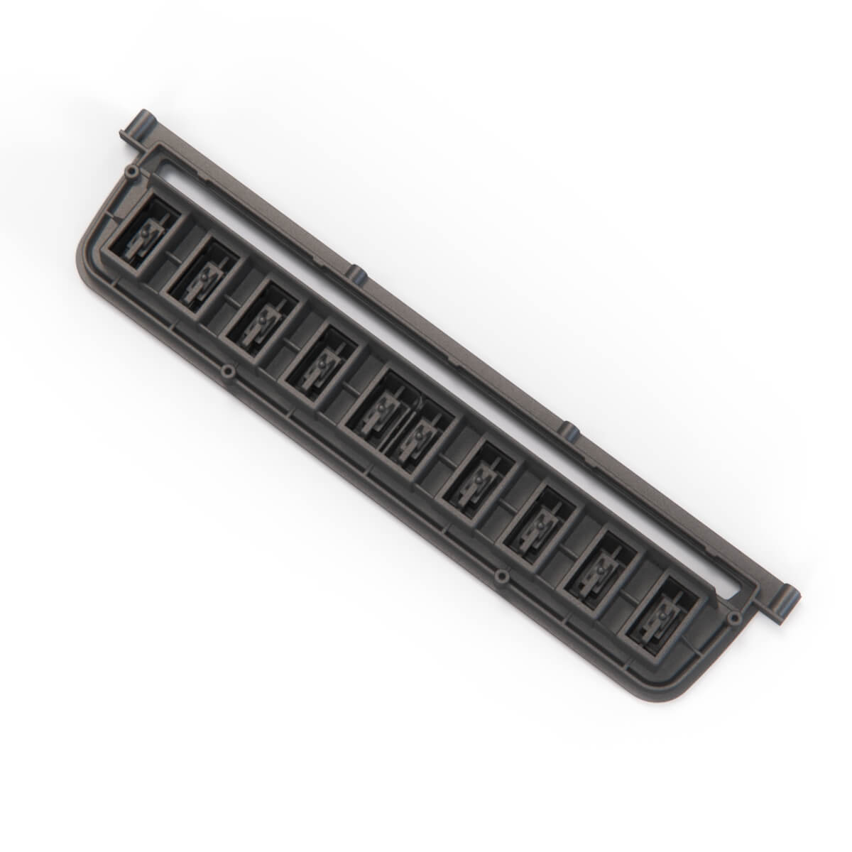Jaguar XJ Series 1 / Jaguar E-Type Series 3 Centre Console Switch Housing Panel (C28616) — view 4