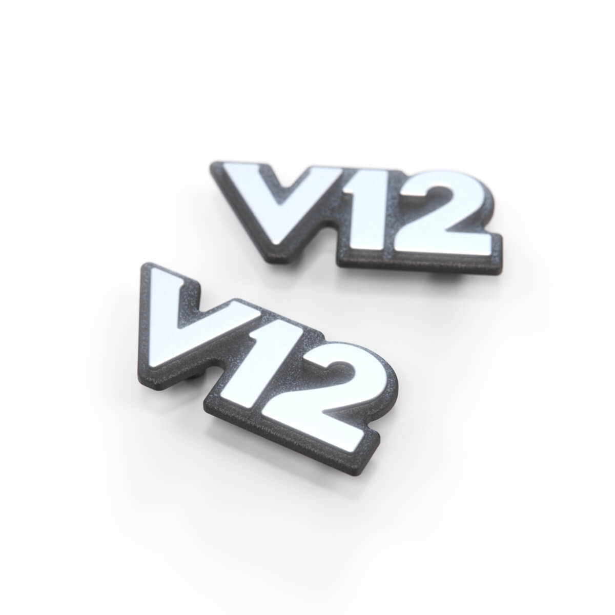 Jaguar XJ XJ40 / X300 / XJS B-Pillar V12 Emblem Badge Set of 2 (HND6092BA)