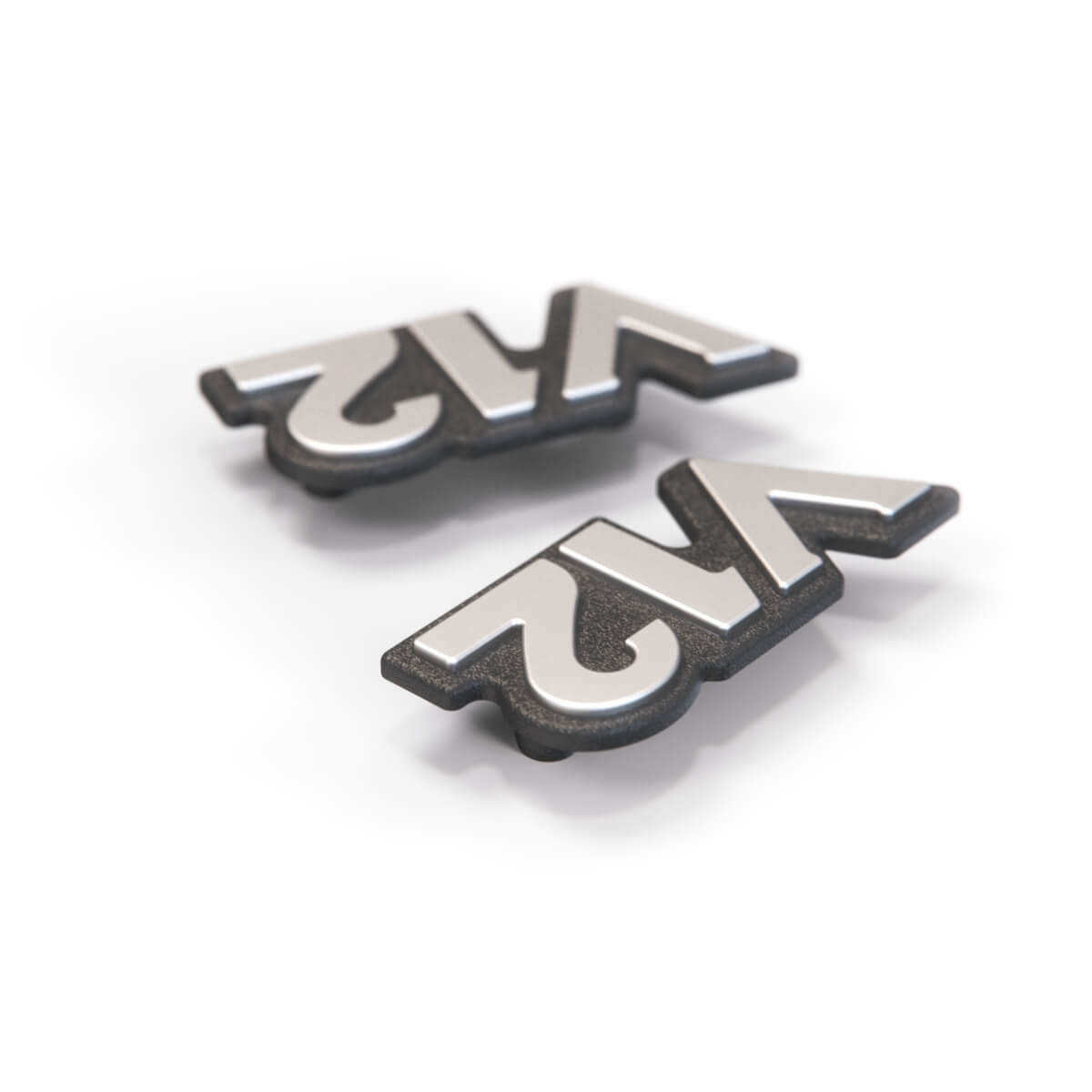 Jaguar XJ XJ40 / X300 / XJS B-Pillar V12 Emblem Badge Set of 2 (HND6092BA) — view 2