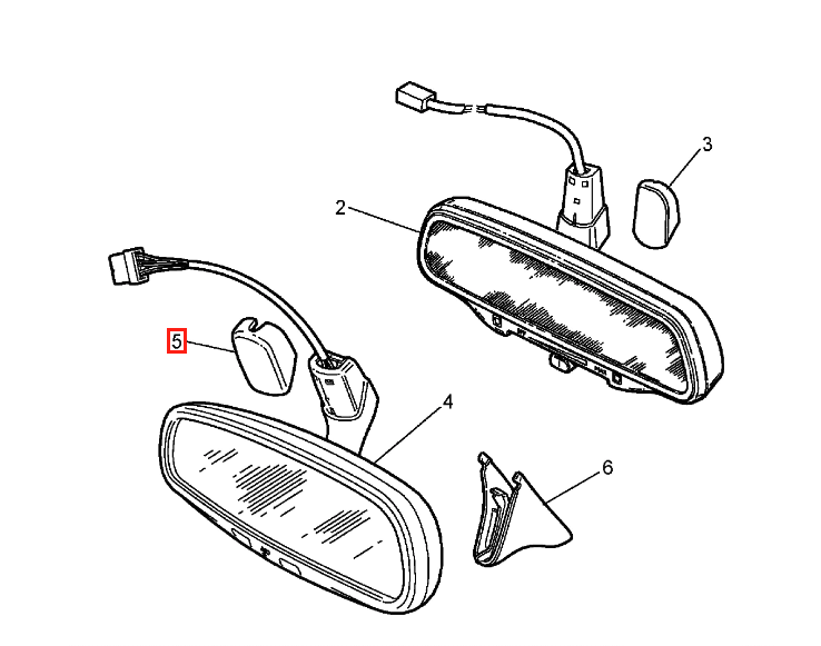 Jaguar XJ XJ8 Rear View Mirror Cover Cap Black (HJE3131AA) — view 5