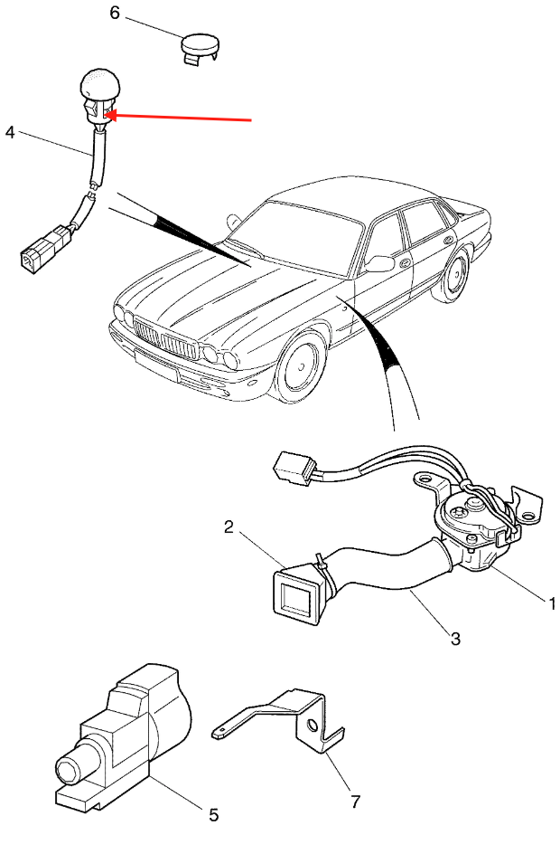 Jaguar XJ XK8 Solar Sensor Housing All Colours (LNC7625AA) — view 5