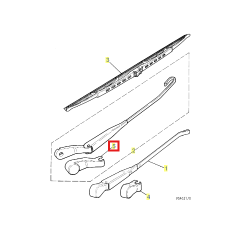 Jaguar XJ40 XJ300 Windshield Wiper Arm Cover Black JLM11005 — view 4