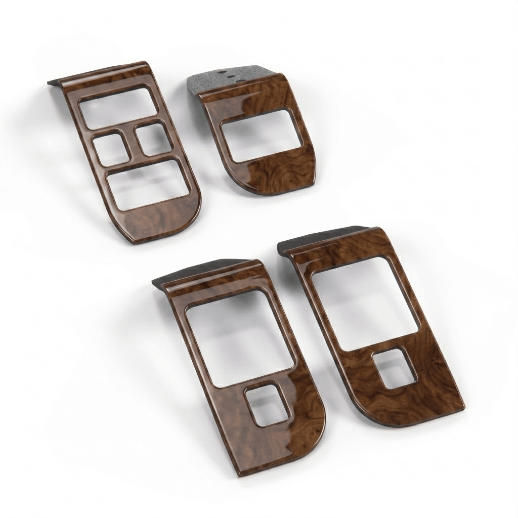 Jaguar XJ6 XJ12 X300 LHD Door Ashtray and Switch Wood Trim Burr Walnut Set of 4 (GNA1385FA / GNA2827AA / GNA1384DA / GNA2826AA)