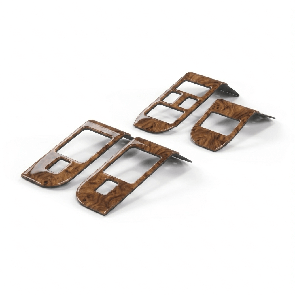 Jaguar XJ6 XJ12 X300 LHD Door Ashtray and Switch Wood Trim Burr Walnut Set of 4 (GNA1385FA / GNA2827AA / GNA1384DA / GNA2826AA) — view 2