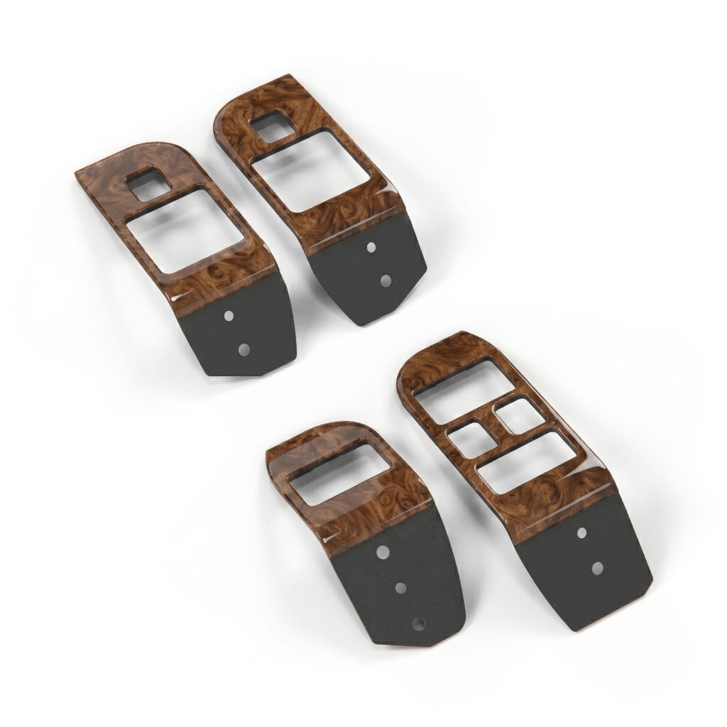 Jaguar XJ6 XJ12 X300 LHD Door Ashtray and Switch Wood Trim Burr Walnut Set of 4 (GNA1385FA / GNA2827AA / GNA1384DA / GNA2826AA) — view 5