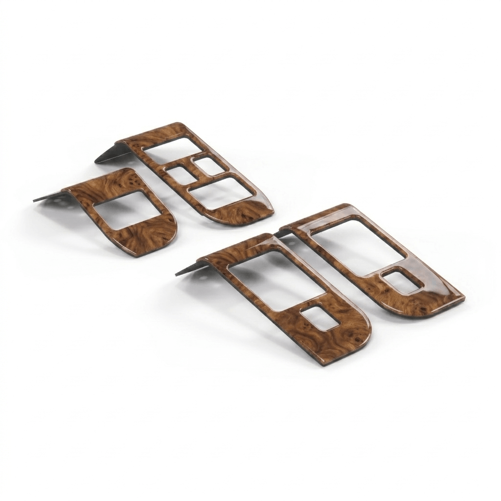 Jaguar XJ6 XJ12 X300 RHD Door Ashtray and Switch Wood Trim Burr Walnut Set of 4 (GNA1384GA / GNA1385DA / GNA2845BA / GNA2844BA) — view 2