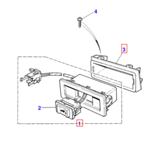 Jaguar XJ6 XJ12 XJ40 Trunk Release Switch Cover Black DBC5028 — view 4