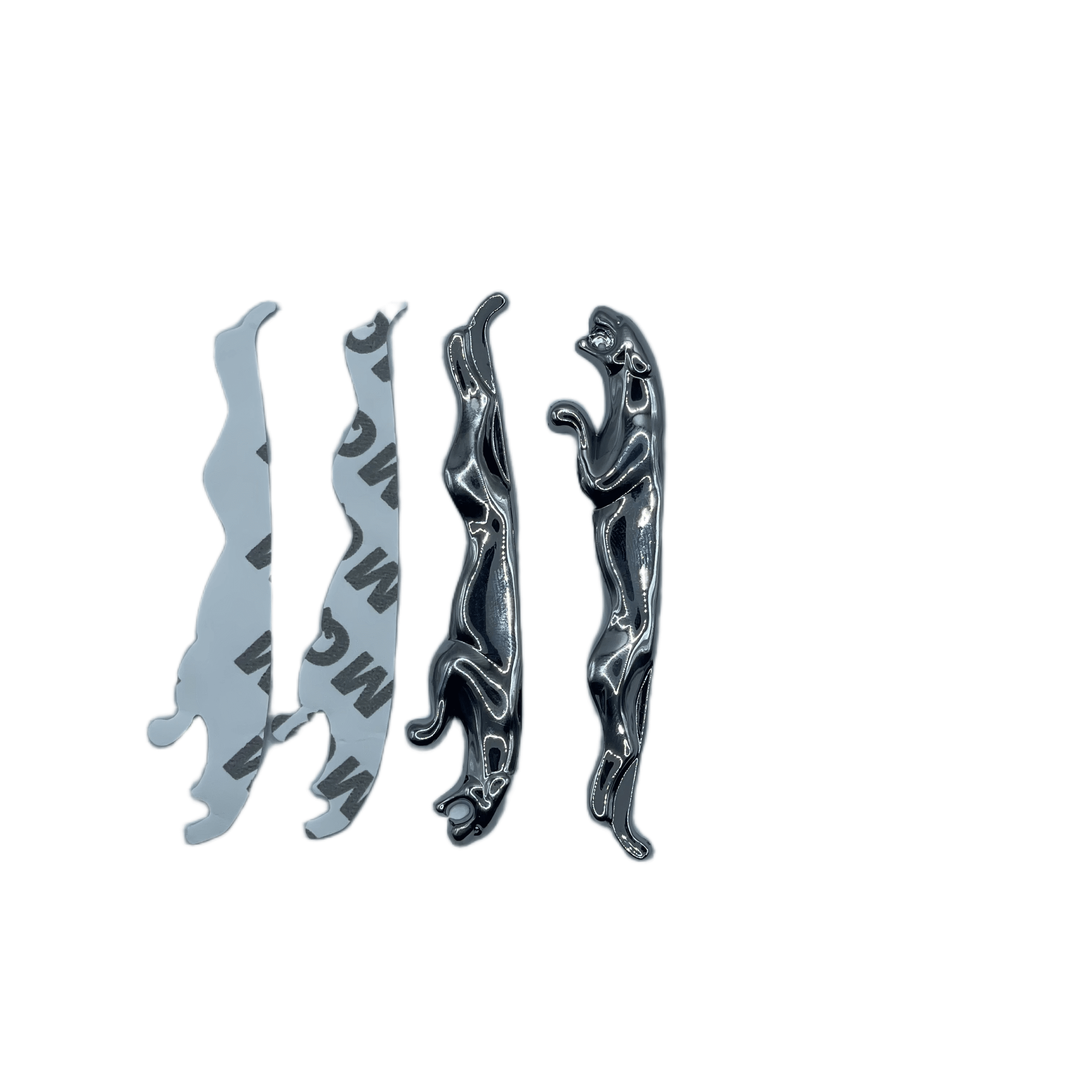 Jaguar XJ6 XJ12 XJS XJ8 XJR Front Fenders Chrome Emblem Set of 2 Left or Right — view 3
