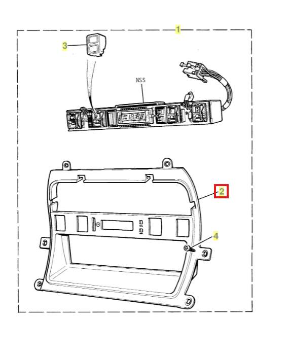 Jaguar XJ6 XJ40 Clock Radio Surround Buttons Console Centre Fascia Black JLM11165 — view 8
