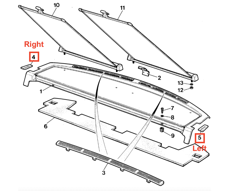 Jaguar XJ6/XJ40 Rear Seat Belt Cover Left Or Right All Colours BDC5480 / BDC5481 — view 4