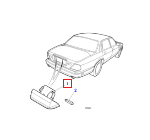 Jaguar XJ6 XJ8 XJR Vanden Plas License Plate Light Black LNA5070AC — view 5