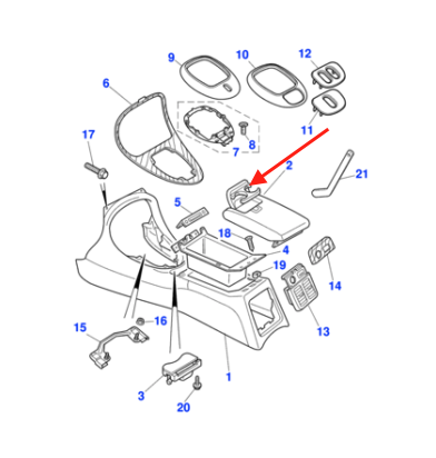 Jaguar XJ6 XJ8 XJR XK8 XJRS XJ12 Cup Holder Repair Kit (GNA7692AB) — view 5
