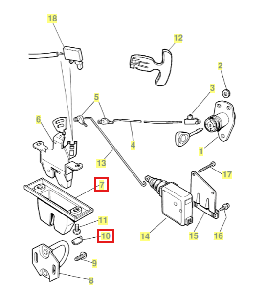 Jaguar X308 XJ8 VDP Trunk Lock Latch Bezel Trim Cover Panel Grafit GNA3512AALFD — view 6