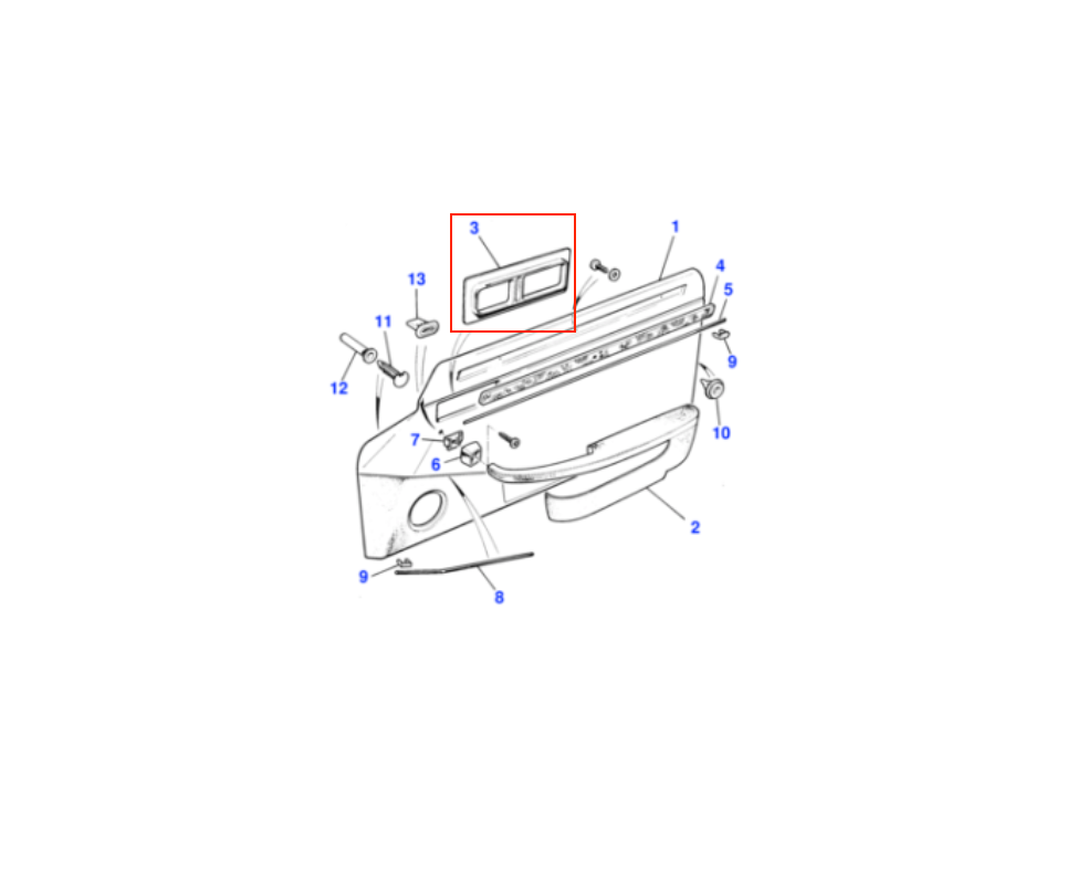 Jaguar XJS 92-96 Seat Switch Pack Bezel Trim Escutcheon Black BEC9536 — view 3