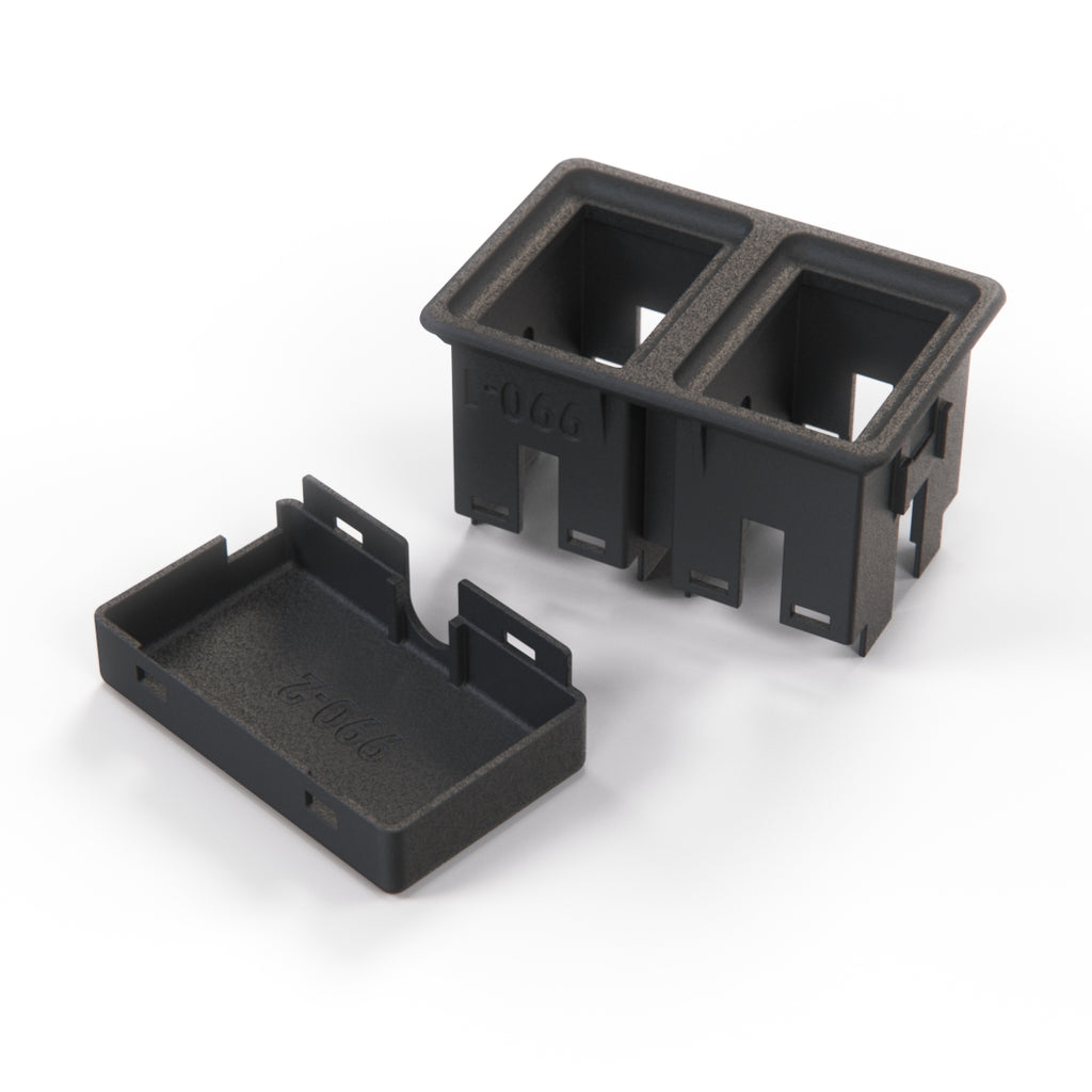 Jaguar XJS Dashboard Defrosrt & Foglight Switches Housing Black (DAC11171) — view 3