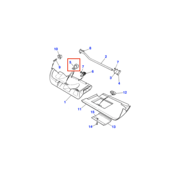 Jaguar XJS Elusive Knee Bolster Hinge Clip Set Of 2 Black BEC2524 — view 2