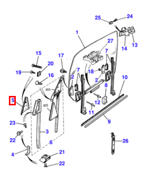 Jaguar XJS Front Door Window Bezel Trim Left Or Right Black BEC14875 / BEC14874 — view 4