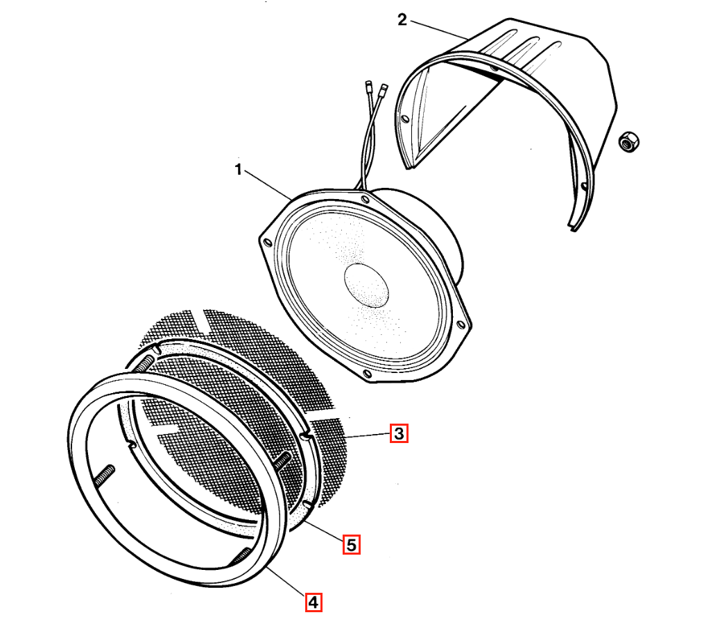 Jaguar XJS Serier 3 Bezel Speaker Cover Black C38005 / BEC1459 / (C45917) — view 4