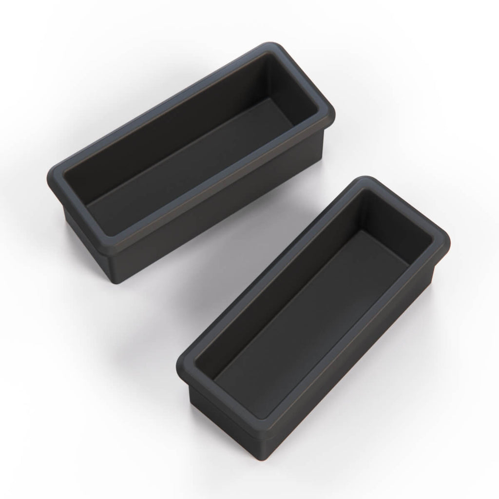 Jaguar XJS Ski Slope Center Console Ash Tray Replacement Set of 2 Black — view 3