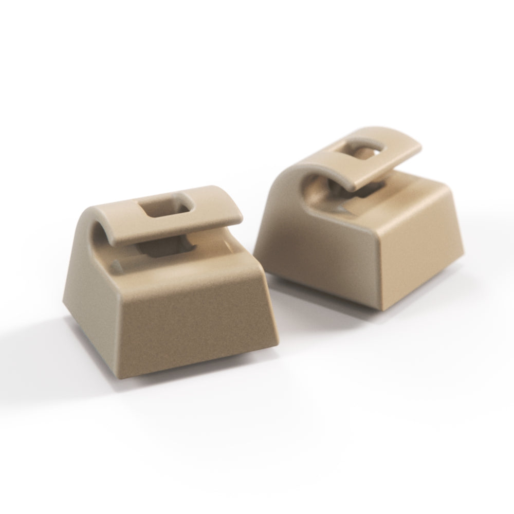 Jaguar XJS, XJ6, XJ8, XJ12, XJR Sun Visor Support Clips Set Of 2 ( Sunvisor 1986 to 2001 HMD1084AAAEE ) — view 2