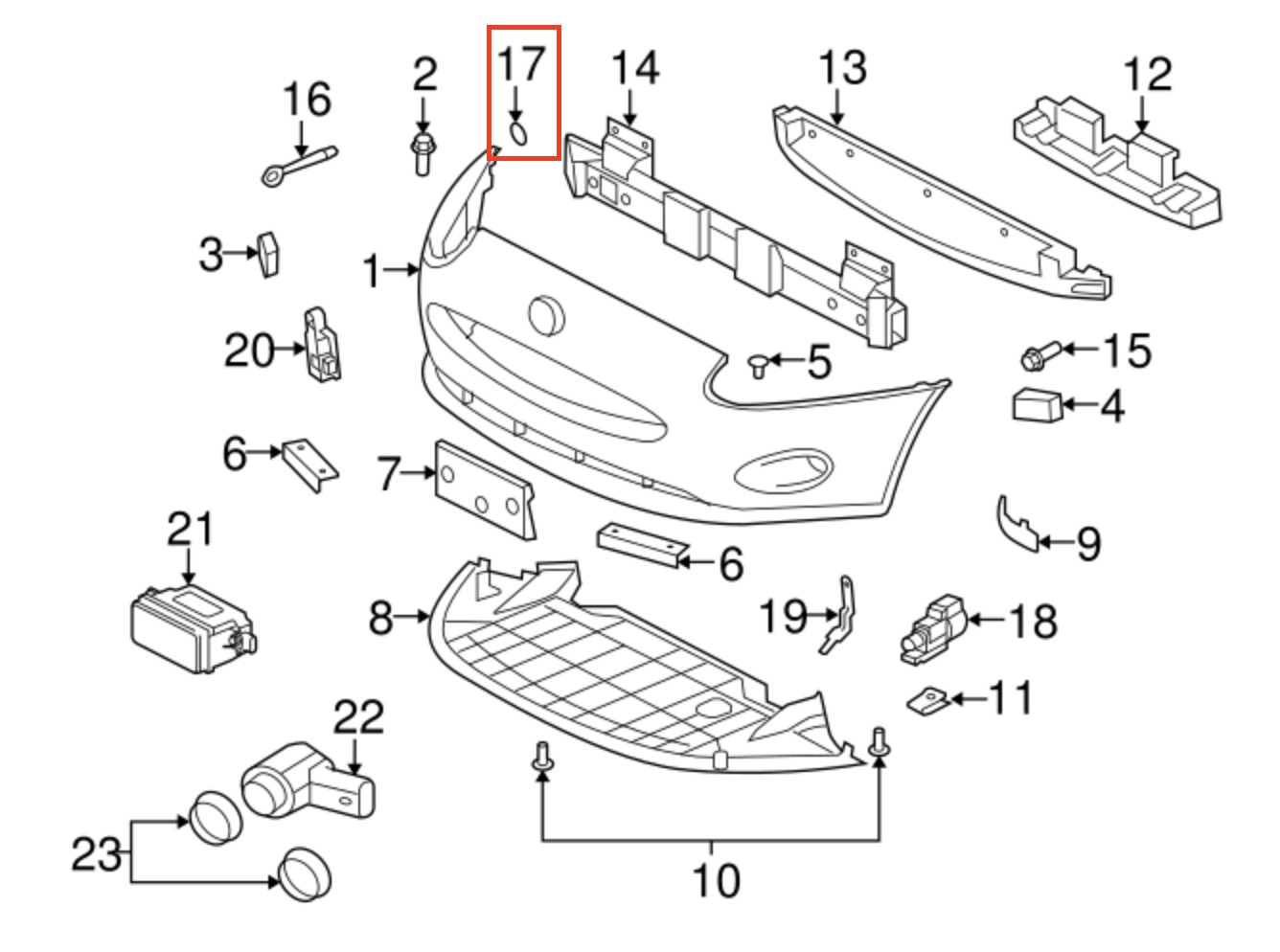 Jaguar XK Front Bumper Tow Eye Cap C2P2525XXX — view 3
