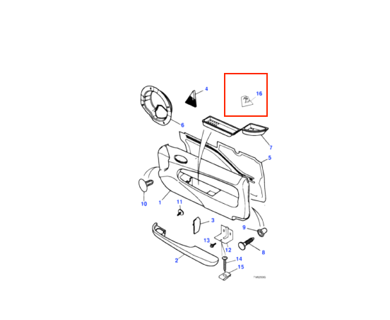 Jaguar XK8 Convertible Front Left Door Bracket Yellow Left Or Right C2N3837 / C2N3836 — view 3