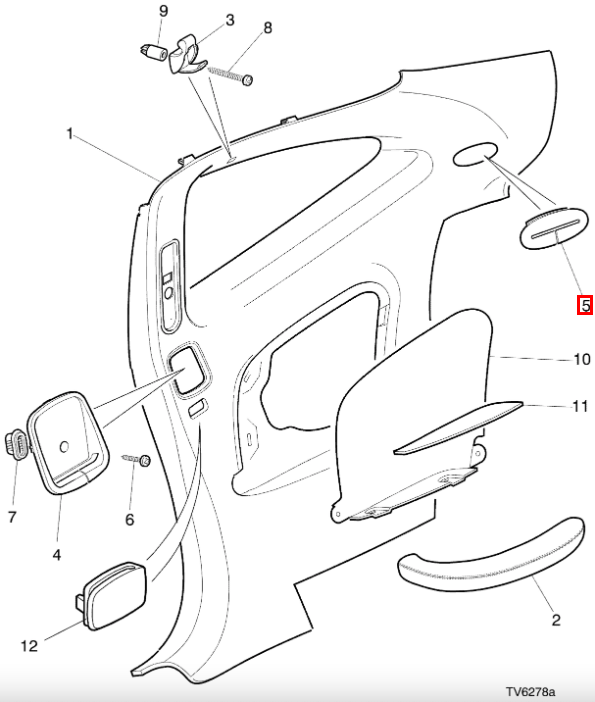 Jaguar XK8 Coupe/Convertible Seatbelt Escutcheon All Colours GJA2489AC — view 4