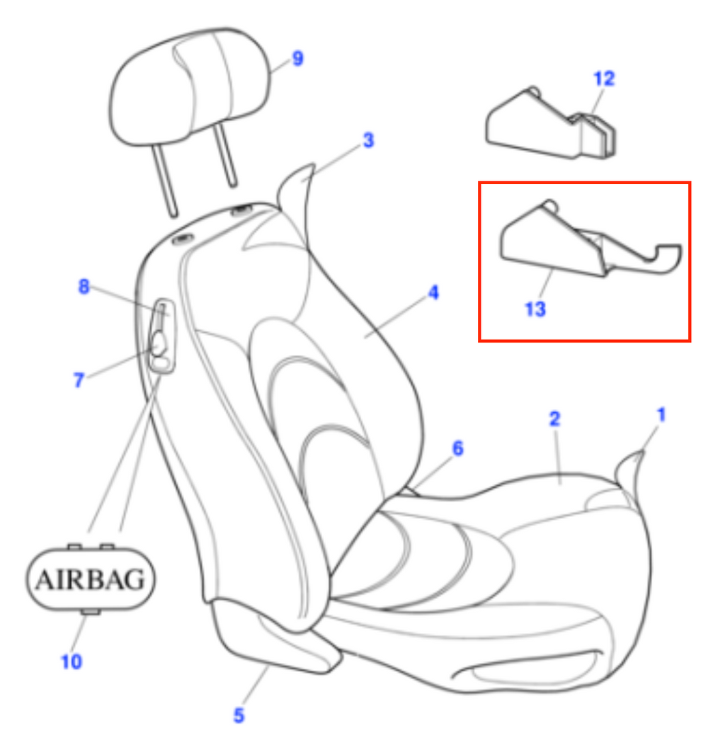 Jaguar XK8 Front Seat Internal Mechanism Cover Trim Left Or Right GJE4747 GJE4746 — view 4